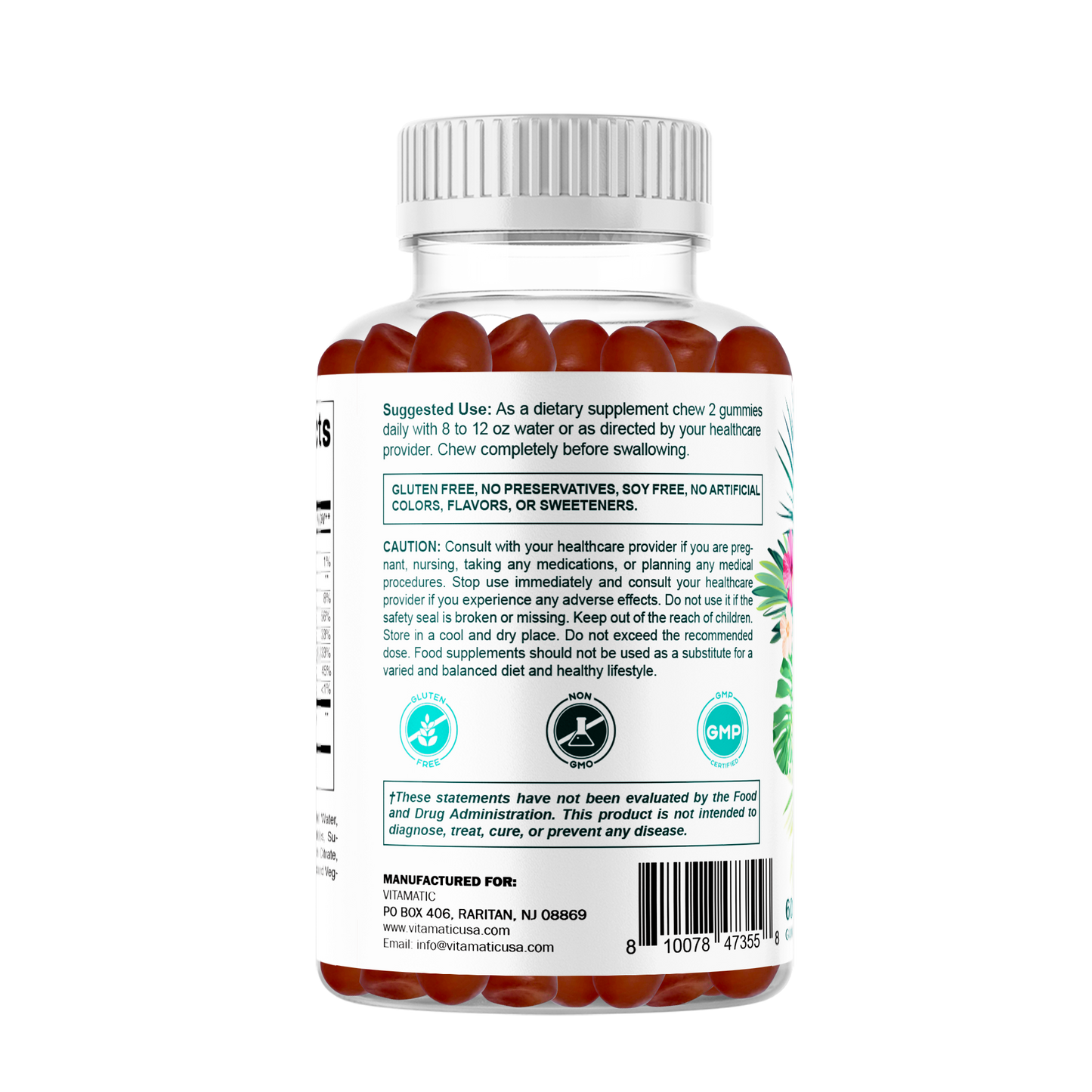 Vitamatic Hydrolyzed Collagen Gummies with Zinc and Biotin