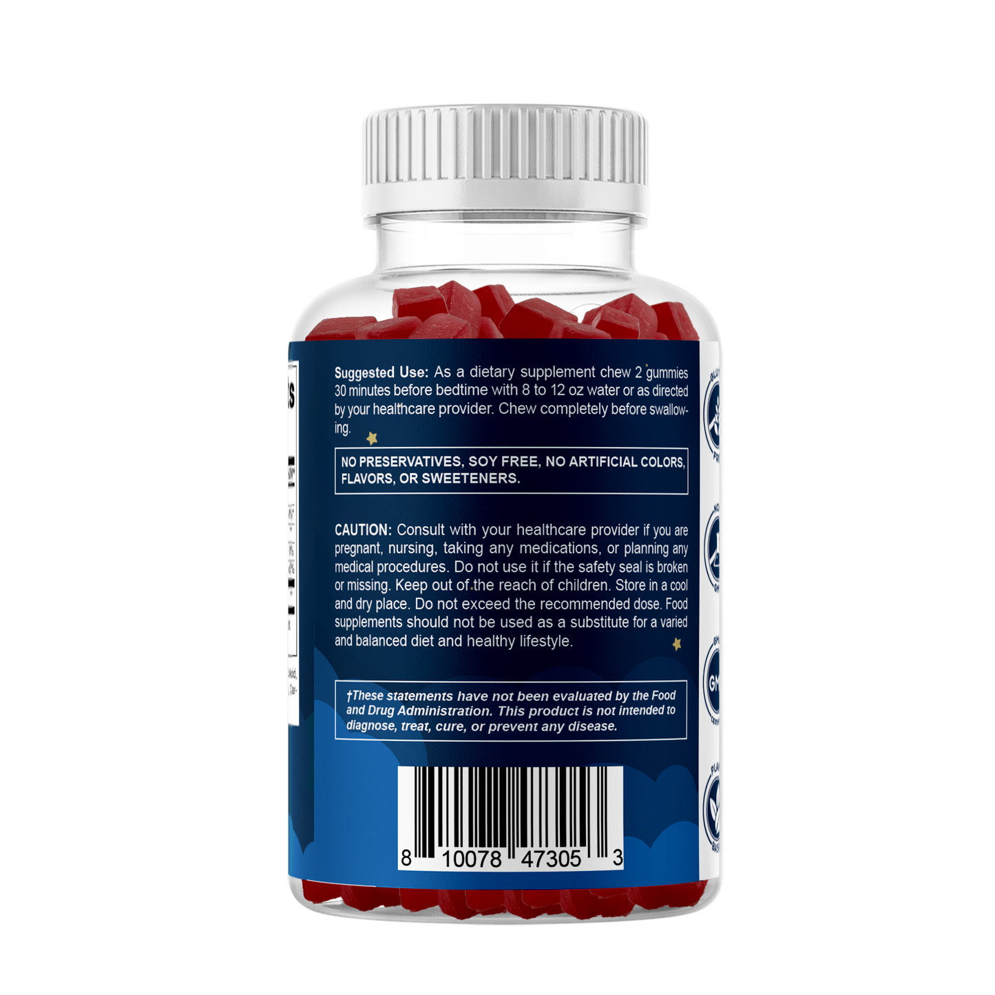 Vitamatic 60mg Melatonin | Sugar Free | Gummies | Vegan