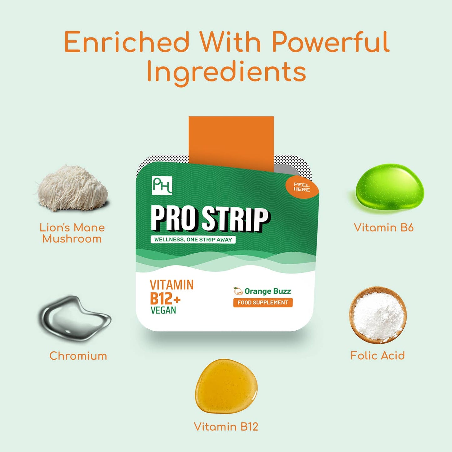 PROSTRIP®️ Vitamin B12+ 1500mcg 30 Oral Vegan Strips