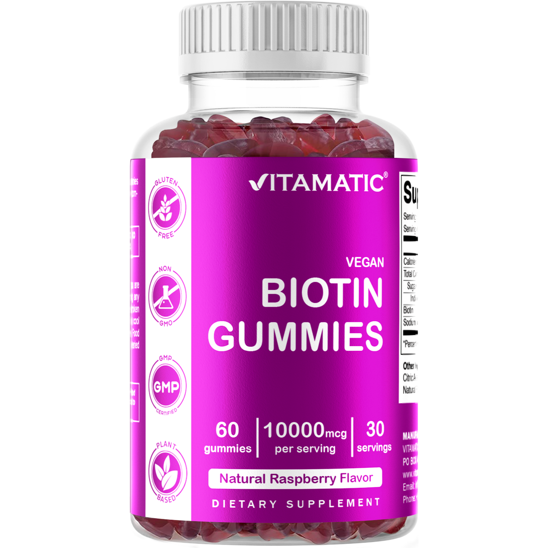 Vitamatic Biotin Gummies 10000mcg featured in the SlimPulse blood test safety guide