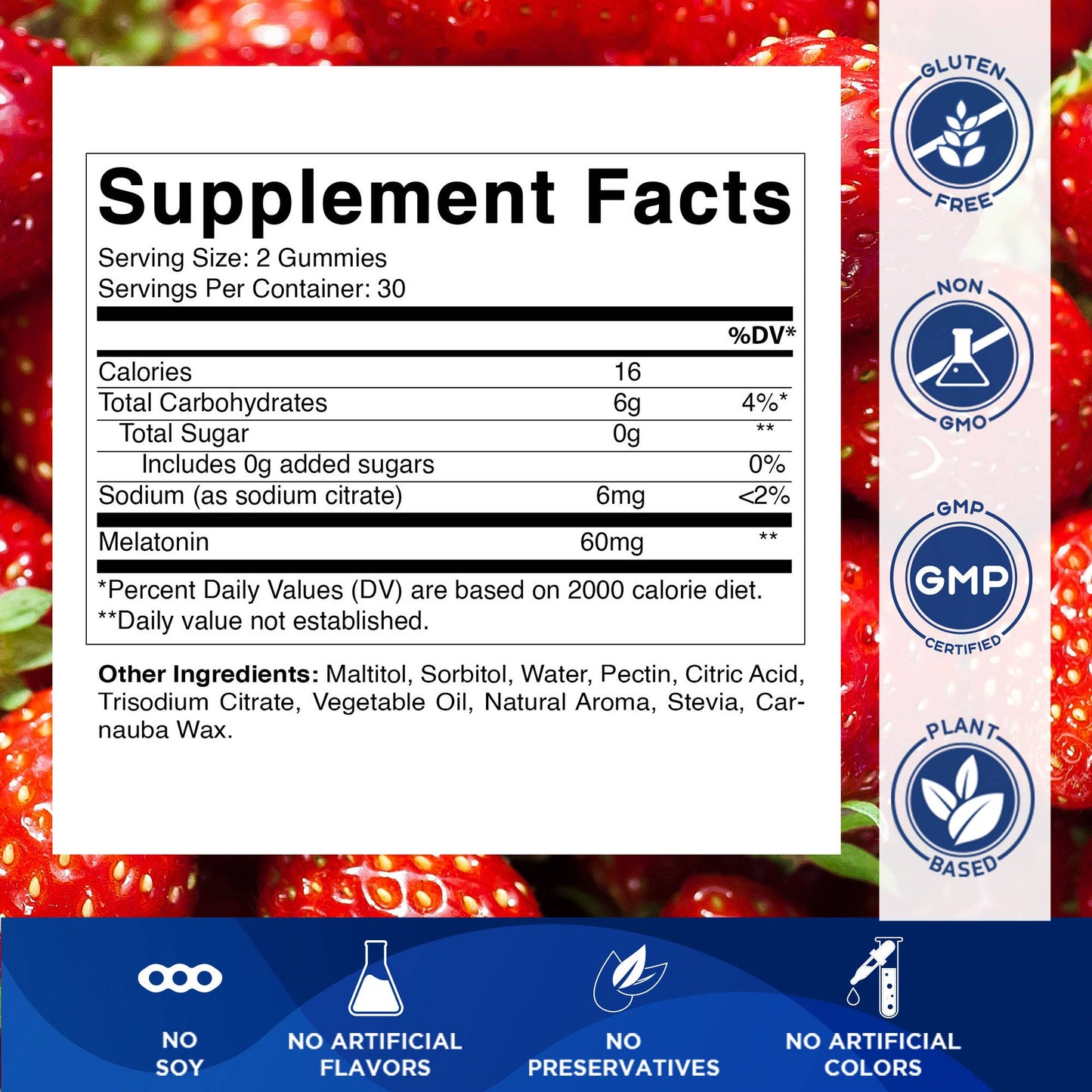 Vitamatic 60mg Melatonin | Sugar Free | Gummies | Vegan