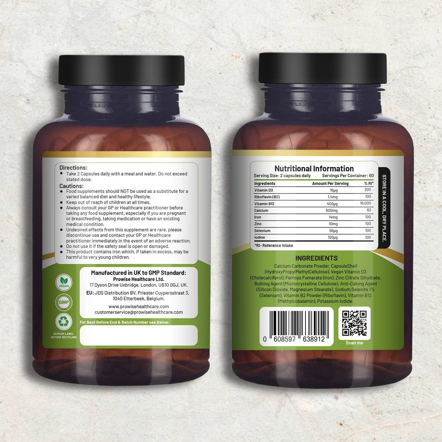 Vegan Vital Multivitamins 120 Capsule - Prowise Healthcare