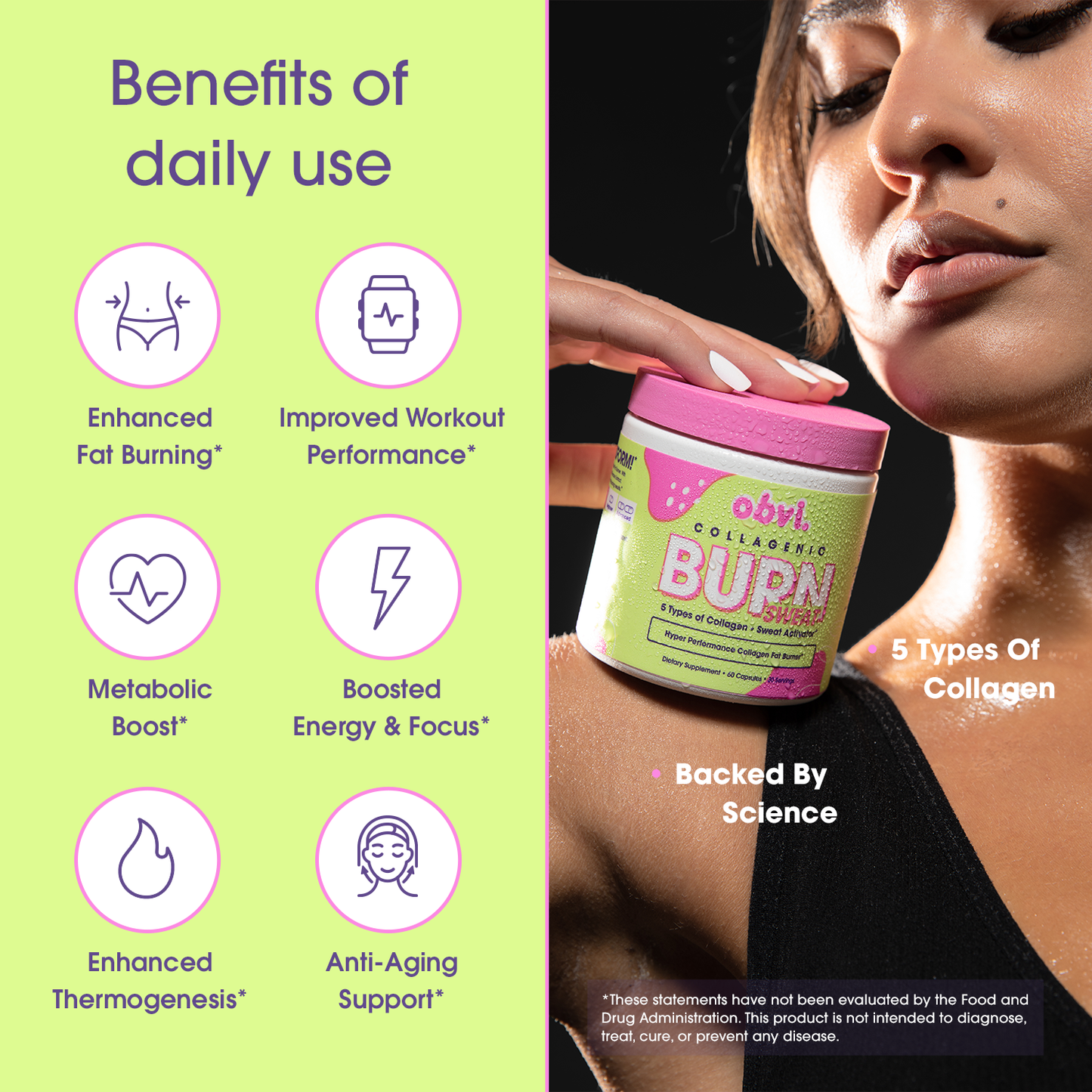 Obvi Burn Sweat - Collagenic Fat Burn & Energy Boost