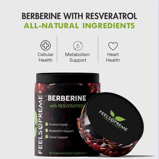 Feel Supreme Berberine & Resveratrol | 60 Capsules