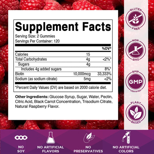 Vitamatic Biotin Gummies 10,000mcg | 240 Gummies