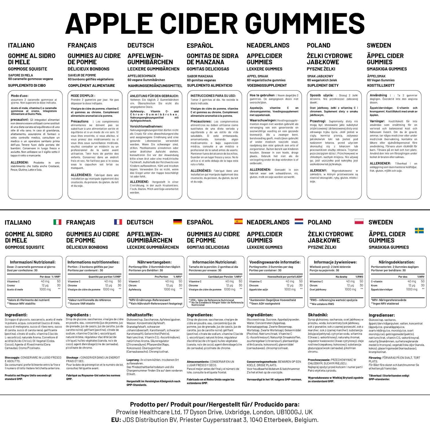 Vegan Apple Cider Vinegar Gummies | High Strength 1000mg