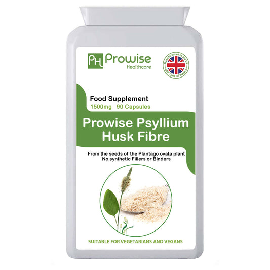 Psyllium Husks 1500mg 90 Capsules - Natural Dietary Fibre