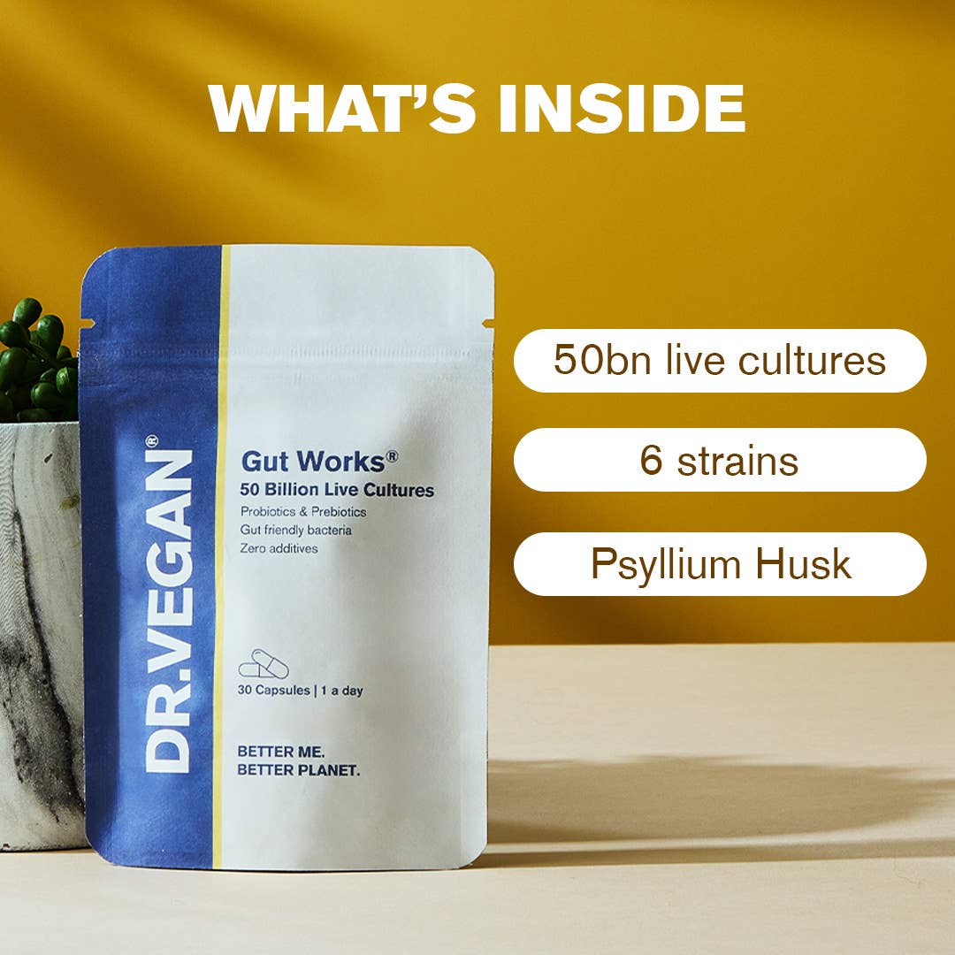 Gut Works® | 30 Capsules | Pre & Probiotic | 50 Billion CFU