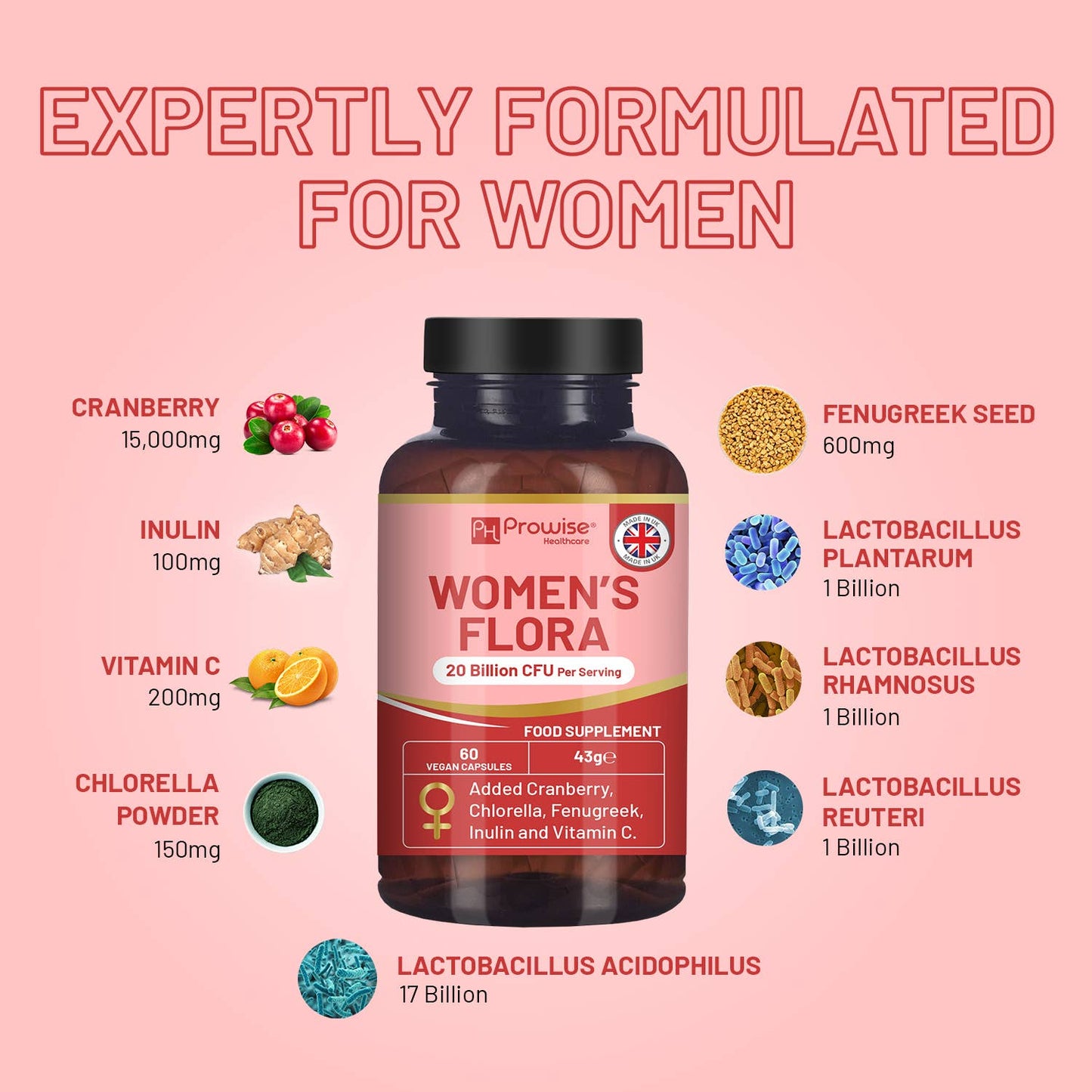 Women’s Flora 20 Billion CFU - 60 Capsules