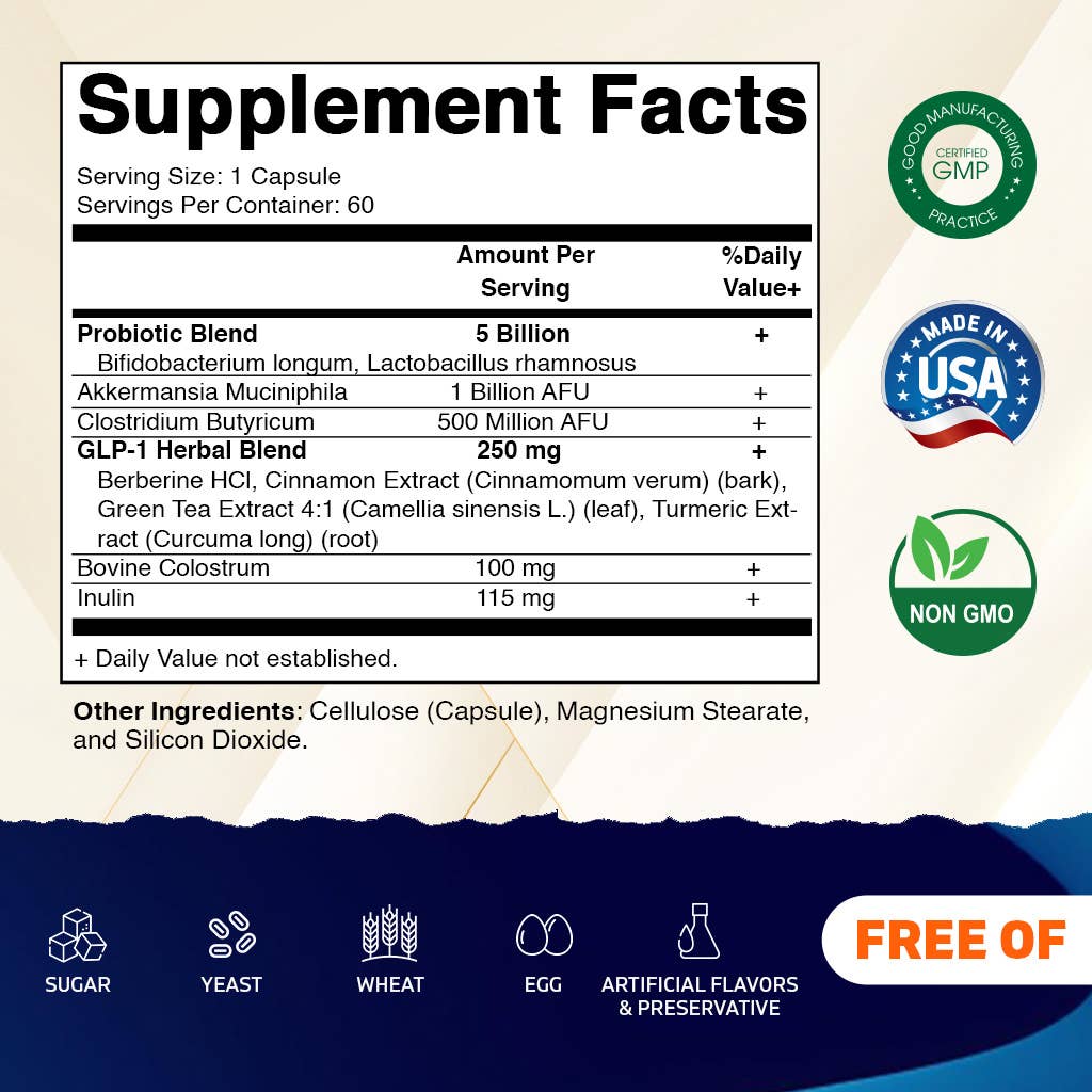 Vitamatic GLP-1 Support | Appetite & Digestive Care | 60 Ct