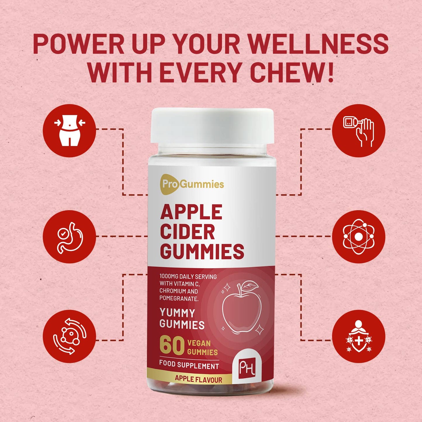 Vegan Apple Cider Vinegar Gummies | High Strength 1000mg