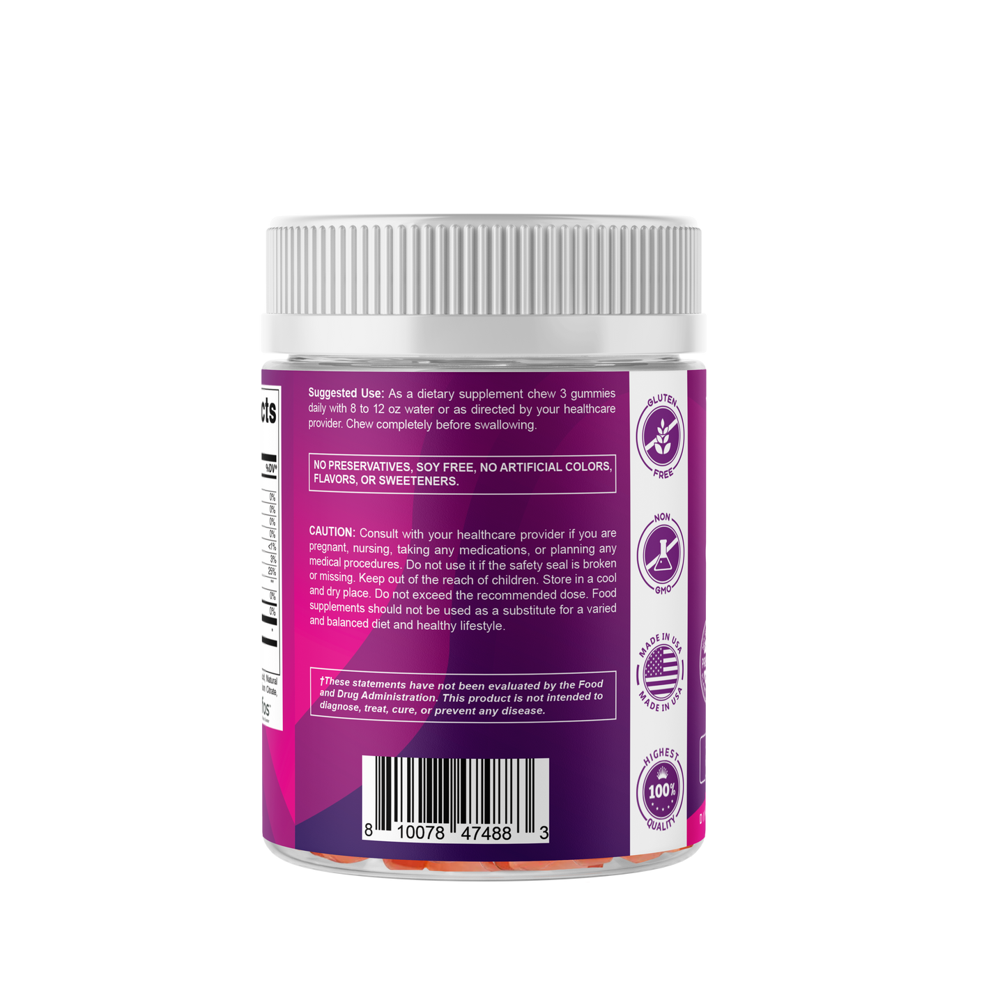 Vitamatic Fiber Gummies Digestive Health & Regularity | 240 Gummies