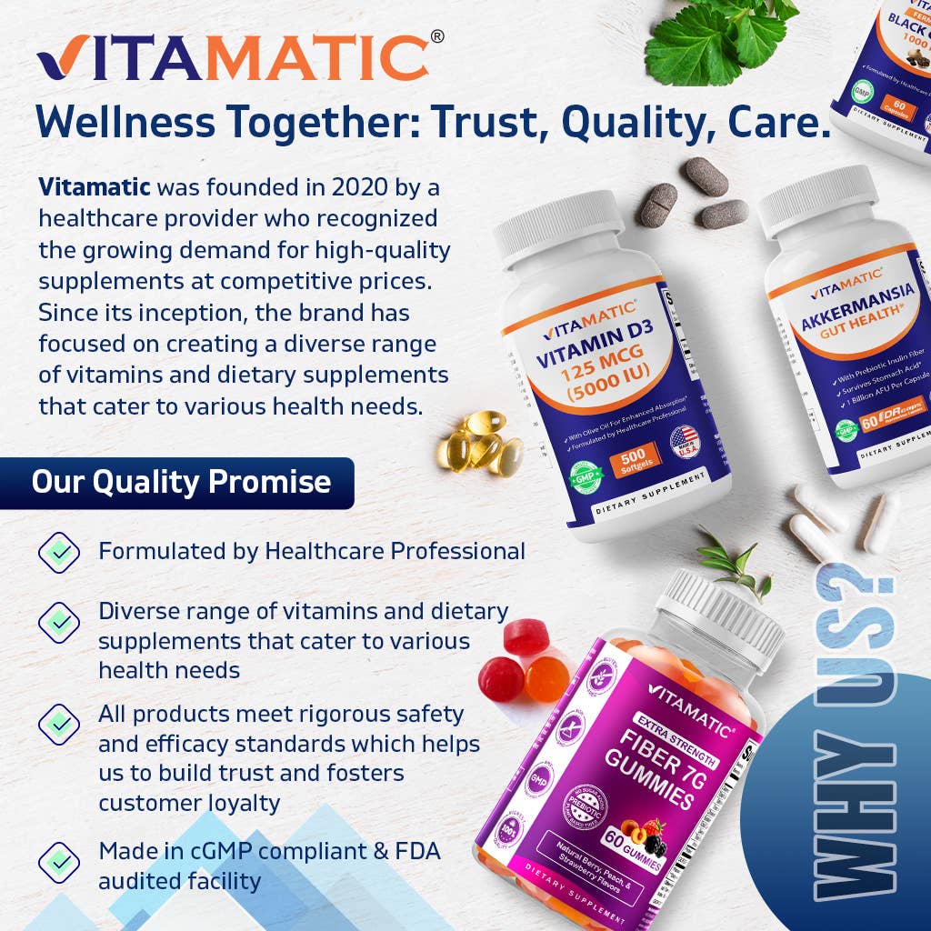 Vitamatic GLP-1 Support | Appetite & Digestive Care | 60 Ct