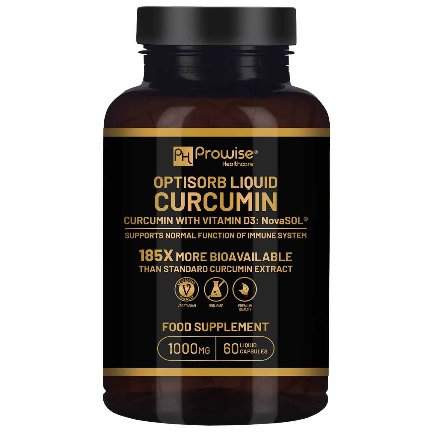 Optisorb Liquid Curcumin with Vitamin D - 60 Capsules | Suit