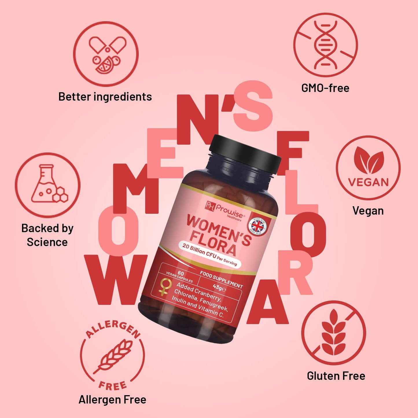 Women’s Flora 20 Billion CFU - 60 Capsules